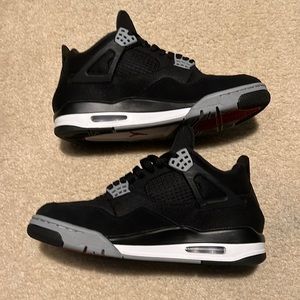 Size 8.5 Jordan4 Black Canvas Shoes